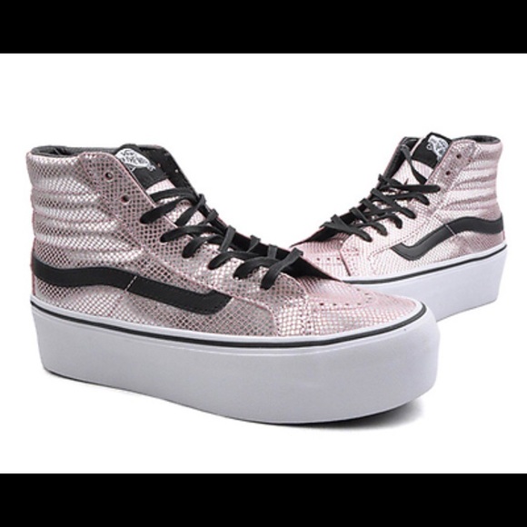 Pink high top platform VANS size 6 women’s - Picture 3 of 9